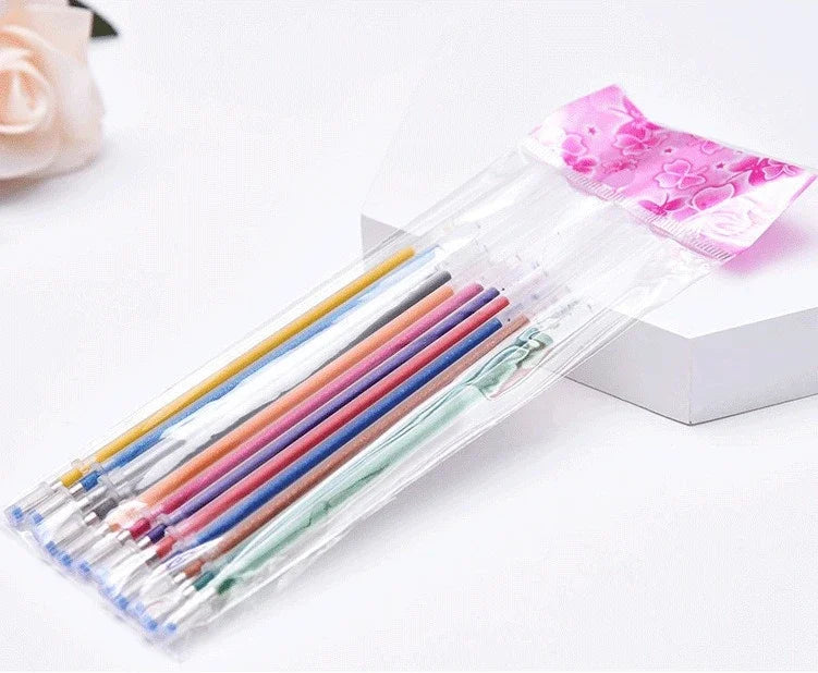 12-100pcs Glitter Pen Refills Set Flash Multicolor Gel Pen Refill Core DIY Art Writing Painting Graffiti Pen Refills Supplies