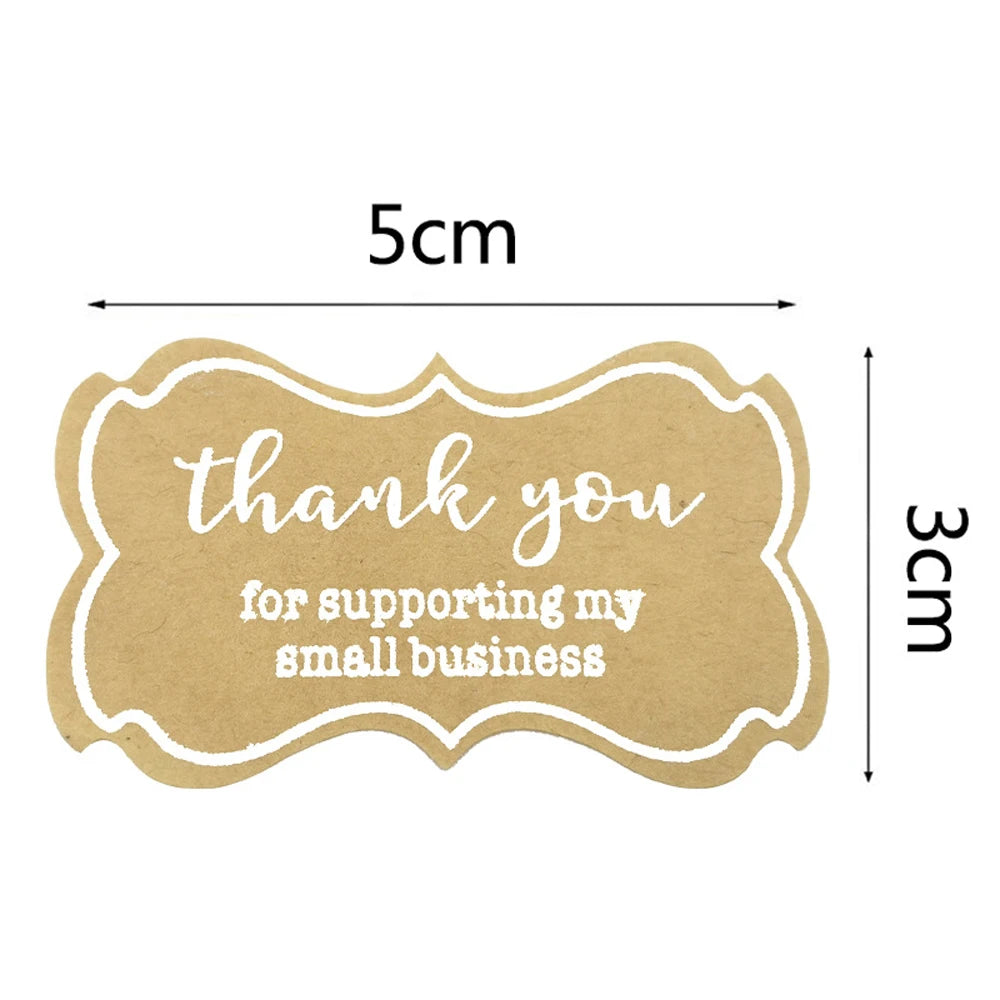 250pcs Paper Thank You For Your Order Stickers Seal Labels Thanks For Shopping Supporting My Small Business Shipping Label 3*5cm