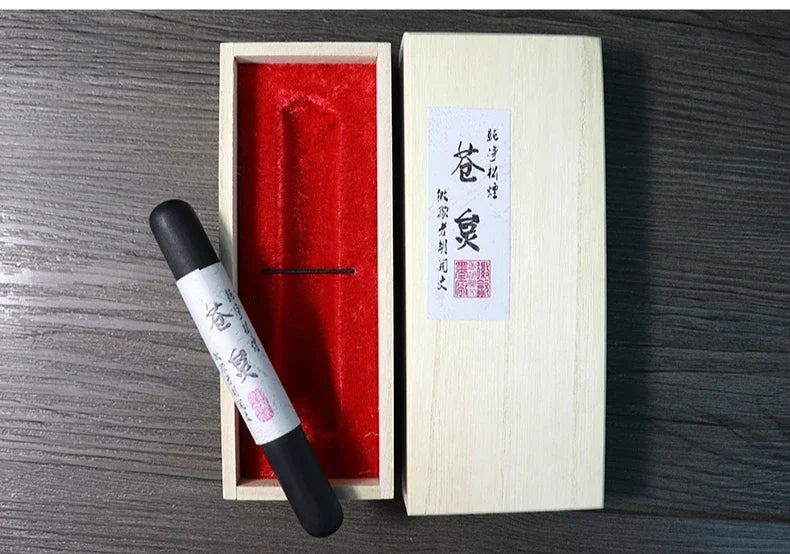 Original Chinese Painting Calligraphy Ink Stick Natural Pure Pine Soot Ink Block Grinding Ink Calligraphy Ink Bar Sumi Inkstick