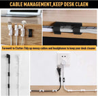 5/20PCS Adhesive Cable Clips Organizer Clips USB Wire Winder Holder Desk Cord Management For Earphone Mouse Cable in Home Office