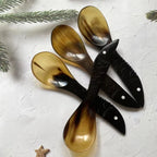 Water Buffalo Horn Spoon Exquisite Western Cuisine Spoon Kitchen Tools Creative Dessert Spoon Long Handled Spoon Horn Products