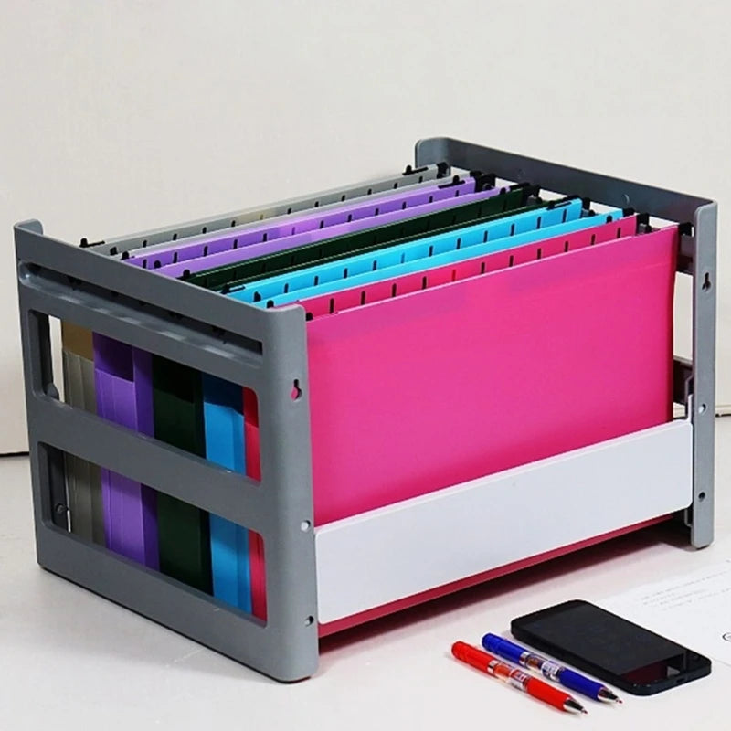 Multifunctional Filing Cabinet File Organiser Space Saving Wall Mounted Document Organiser Sorting Bag for School Office