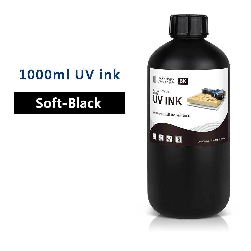 LED UV Ink 1000ml UV Ink For Epson 1390 R1800 R1900 TX800 4800 7880 9880 DX5 DX7 UV Flatbed Printer Universal UV Curing Ink