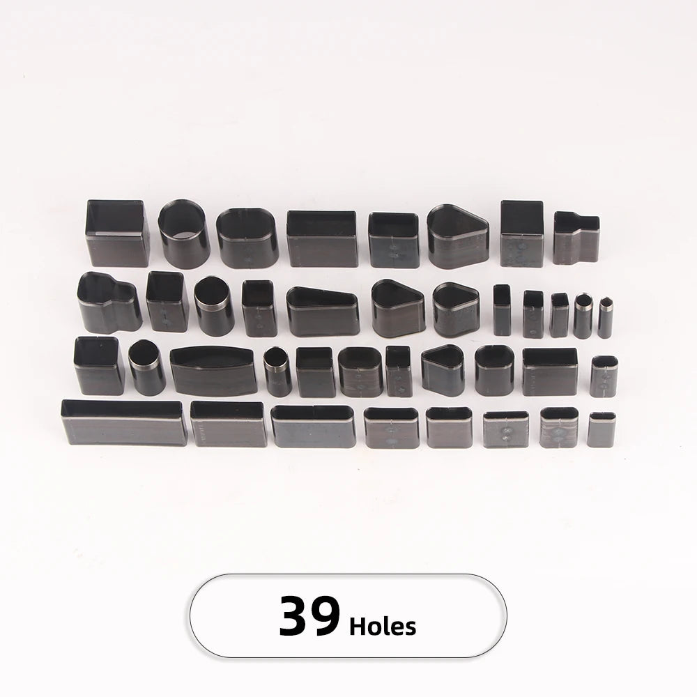 24/39/52/55pcs Punch Cutters - Various Shaped Style Hollow Punch Cutter Set - DIY Faux Leather Craftwork Hole Punching Tool Set