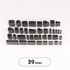 24/39/52/55pcs Punch Cutters - Various Shaped Style Hollow Punch Cutter Set - DIY Faux Leather Craftwork Hole Punching Tool Set