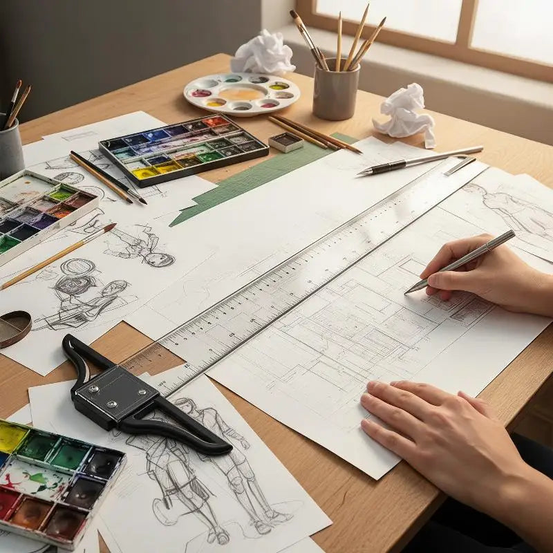 @*T Square Ruler High Precision Plastic Drafting Ruler 45/60/70/80cm Removable for Architect Office Drafting DIY Art Project