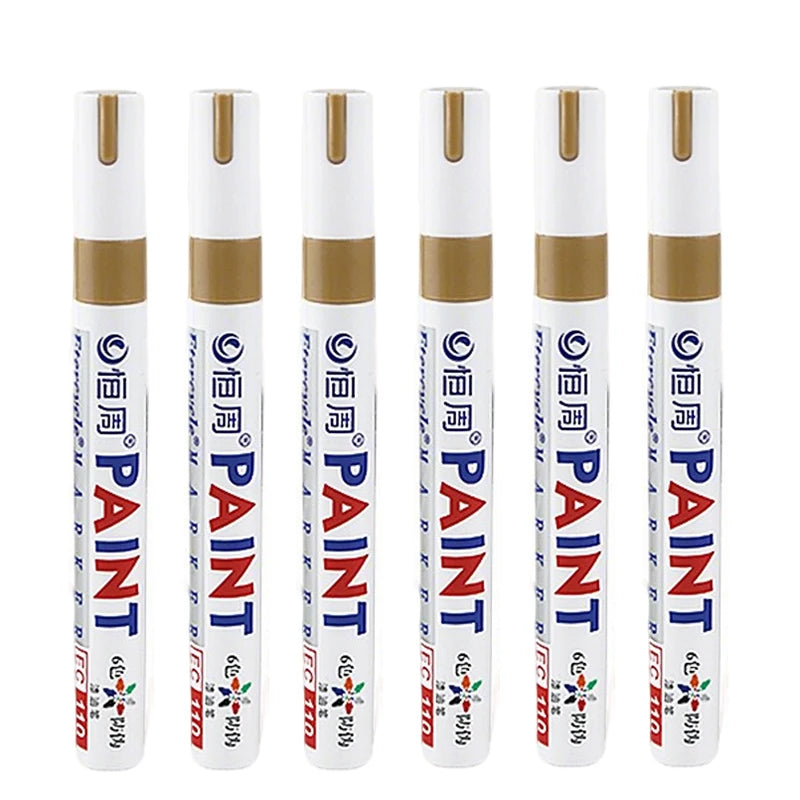 1/3/6/12 Colors Permanent Paint Marker White/Gold/silver Markers for Car Tire Tread Rubber Fabric Paint Metal Paint Marker Pens