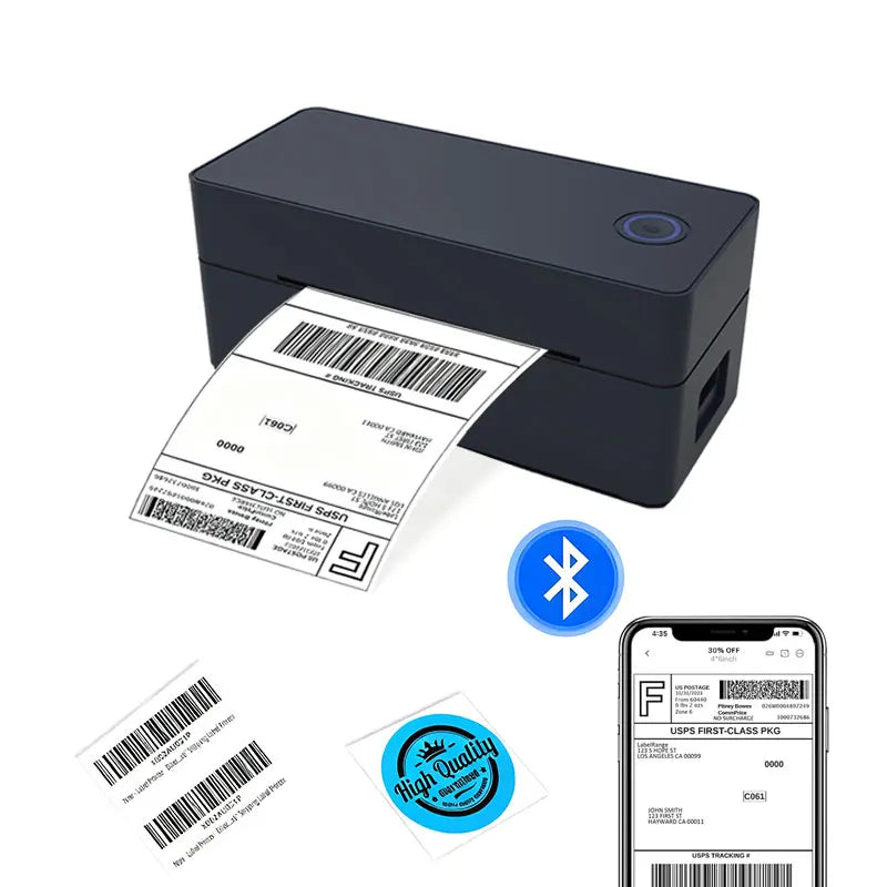 Wireless Bluetooth Thermal Desktop Shipping Label Printer 4x6 Support Android Mac iPhone Windows - Shipping Label Printer