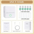 X6 Multifunctional Mini Portable Printer with Thermal Wireless Connection for Printing Work Sheets, Labels, Photos and Texts