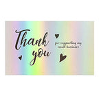 10-50pcs Thank You Cards For Small Business Colorful Laser Paper Thank You For Your Order "Beyond Grateful" Cards
