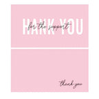 50pcs Pink Double Sided Thank You Cards for Small Business Gift Card Party Decoration Supplies Greeting Cards Package Decoration