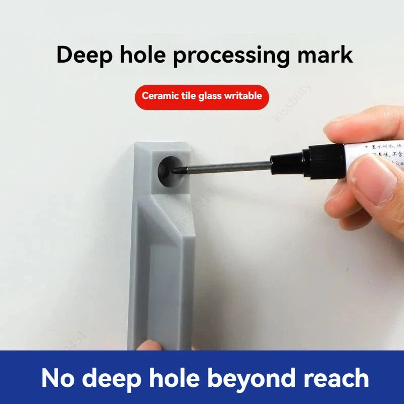 4-100Pcs 2cm Waterproof Long Head Markers Deep Hole Marker Pen for Metal Carpenter Red/Black/Blue/Green /White Woodworking Tools