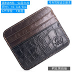 New Thin Genuine Leather Mini Wallet Slim Bank Credit Card Holder Men's Business Small ID Case for Man Purse 6 Slots Cardholder