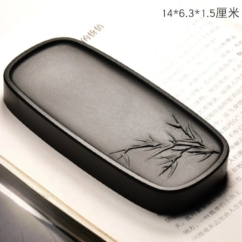 Natural Raw Stone Ink Stone Traditional Painting Calligraphy Writing Grinding Inkslab Chinese Style Vintage Desktop Ornaments