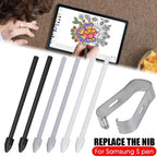 Replacement Pencil Tips for Samsung Galaxy Tab S6 S7 S21 S22 S23 S24 Note 10 20 S Pen SPen Nibs with Removal Tweezer Refill Set
