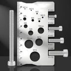 Stainless Steel Double-Sided Engraved Screw Gauge - Length Diameter Pitch Thread Measuring Caliper Tool