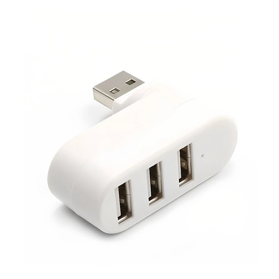 3 in 1 USB HUB 180° Rotatable USB 2.0 HUB 3 Port Multiple USB Splitter Expander For Computer Laptop MacBook U Disk Data Transfer