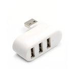 3 in 1 USB HUB 180° Rotatable USB 2.0 HUB 3 Port Multiple USB Splitter Expander For Computer Laptop MacBook U Disk Data Transfer