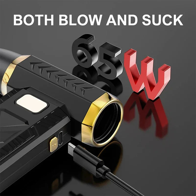 2026 New 1000000RPM Turbo Jet Blower 2in1 Super Powerful Air Blower Vacuum Dust Cleaner USB Rechargeable 65m/s Violent Blower