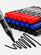 3 Pcs/Colors Permanent Marker Pens – Quick-Drying & Eraser-Resistant | For Note-Taking & Marking | Office Stationery.