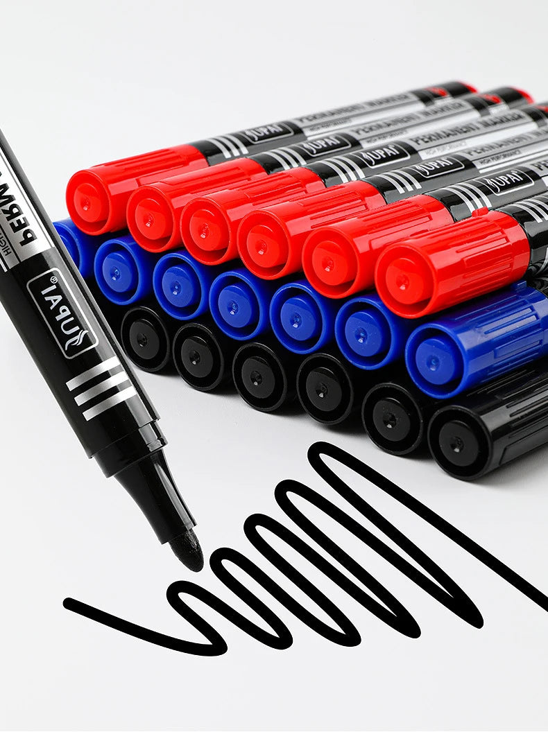 3 Pcs/Colors Permanent Marker Pens – Quick-Drying & Eraser-Resistant | For Note-Taking & Marking | Office Stationery.