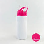 600ML Bottle with Straw DIY Customized Colorful Print LOGO for Travel Sport Team Company Promotion Kids Photo Aluminium Portable