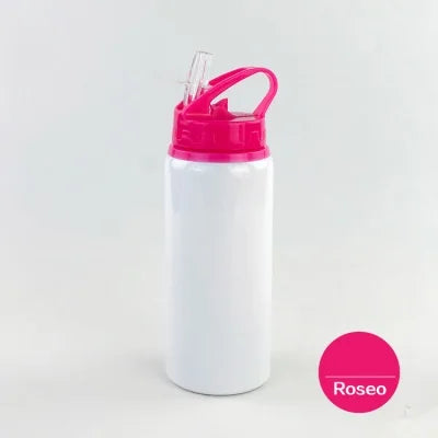 600ML Bottle with Straw DIY Customized Colorful Print LOGO for Travel Sport Team Company Promotion Kids Photo Aluminium Portable