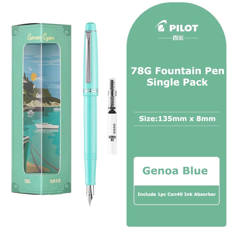 Pilot 78G Luxury Fountain Pen Set,22K Gold-Plated Nib Smooth Writing EF/F/M Calligraphy Pen Perfect Gift for Writer&Professional