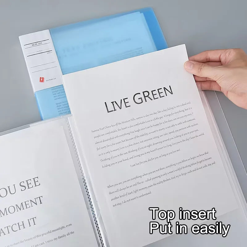 A4 Semi Transparent PP Brochure, Multiple Page Sizes To Choose From, Classified Insert Folder, Conference Document Organization,