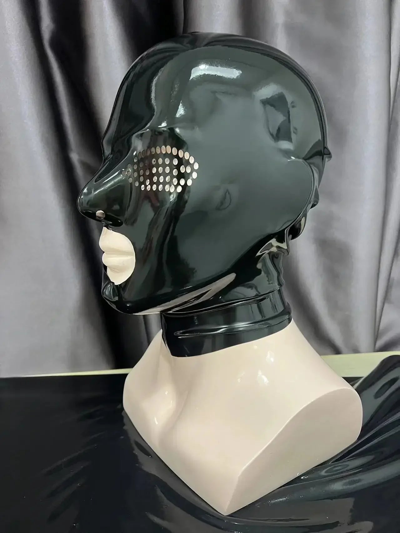 latex fetish man  black gloves  rubber hood sexy cosplay  fetish wear  catsuite male zentai socks chlorined rubber