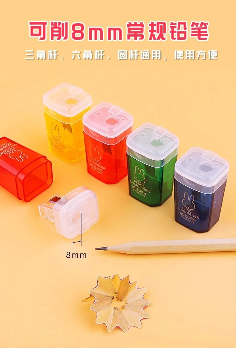 M&G Trash Can Shaped Cartoon Pencil Sharpener Kids Pencil Turner for School and Home Use
