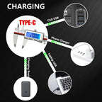 MaxGeek Rechargeable Digital Vernier Caliper with Back Light Function USB-C Charging Measuring Tools 150mm/200mm/300mm