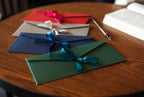 10 Pcs/set Envelope Pearlescent Paper Bow Thicken Ribbon Retro Creative Color Stationery Wedding Invited Gift