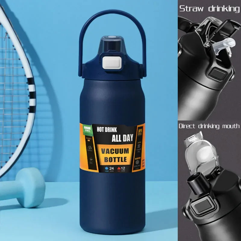 Stainless Steel Thermo Bottle 1.5L Large Capacity Thermo Water Portable 1500ml Vacuum Mug Thermos Insulated Cup 1L Tumbler