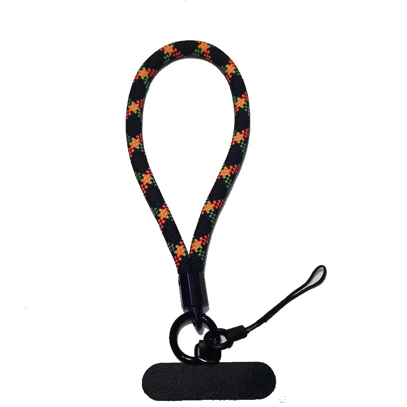 Phone Lanyard Wrist Strap Woven Phone Lanyard Creative Keychain Hanging Rope Anti-lost Security Wristband Universal Short Rope