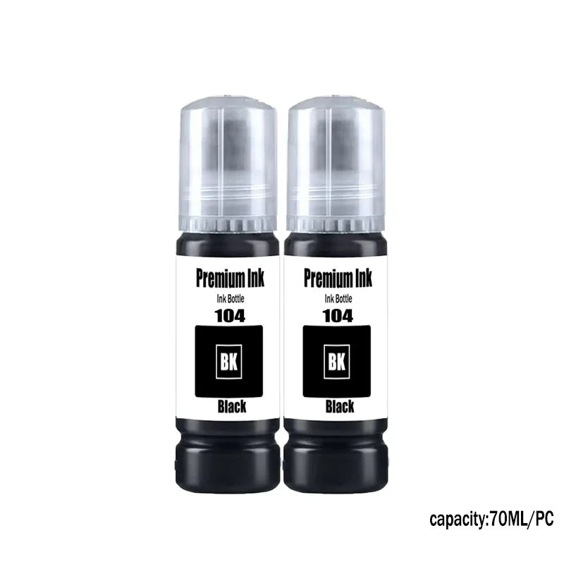 104 Premium Color Compatible Bulk Bottle Water Based Refill Ink For Epson ECOTANK ET-2821 ET-2825 ET-2826 ET-2830 Printer
