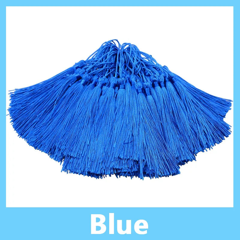 100pcs/Pack 13cm Tassel Silk Fringe Silky Floss Bookmark Tassels Mini Tassels for DIY Craft Jewelry Making Souvenir Bookmarks