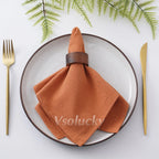 Cloth Napkin 40x40cm Washed Cotton Plain Washed Cotton Soft Rustic Table Napkin for Wedding Christmas Party Daily Family Meals