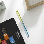 Transparent Straight Ruler High Quality 20CM Acrylic Scale Ruler Gradient Color Quadrangular Ruler Creative Stationery