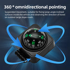 Portable Outdoor Hiking Car Compass Navigation Dashboard Ball Shaped Compass for Boat Vehicle Cycling Direction Pointing Guide