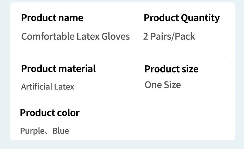 Latex Cleaning Gloves Non Slip Grip Waterproof Reusable for Dish Washing Kitchen Bathroom Household and Laundry Chores
