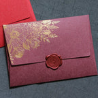 10pcs/special Paper Card Hot Stamping Invitation Letter Envelope, Pearl Paper Packaging Thick Envelope