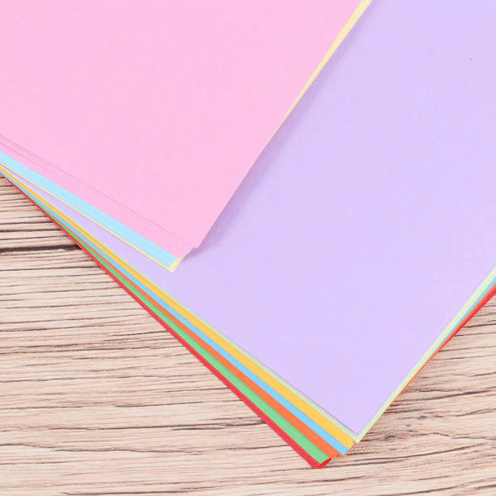100Pcs Colorful Folding Paper Premium Construction Paper for Hand Craft Kindergarten DIY Art Projects Mixed 10 Colors