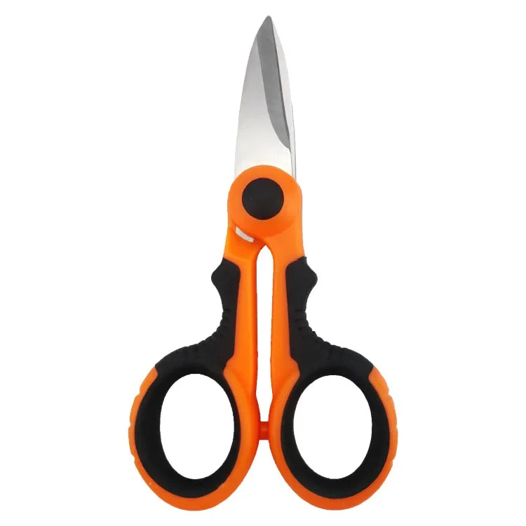 Electrician Scissors New High Carbon Steel Non-slip Industrial Strong Wire and Cable Stripping Scissors Suitable for Home Office