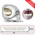 P12 Mini Label Maker Machine with Tape Bluetooth Label Printer Handheld Sticker Multiple Templates Font Inkless Sticker Maker