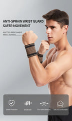 1Pair Copper Fiber Sports Wrist Support Sweat-Absorbent Breathable Knitted Nylon Wrist Brace Outdoor Sports Badminton Men Women