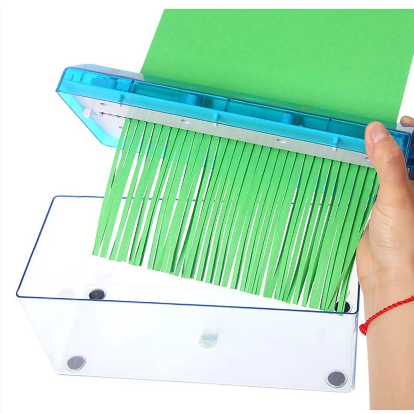 Mini Hand Crank Shredder Home Office Small Straight Cut Practical Paper Shredder for Receipts Photos Portrait Paper Bills