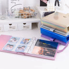 3-Ring A5 Binder Photo Album Photocard Holder Scrapbook with Cotton Padding, High-Gloss Surface for Pokemon Yu-Gi-Oh Card Album