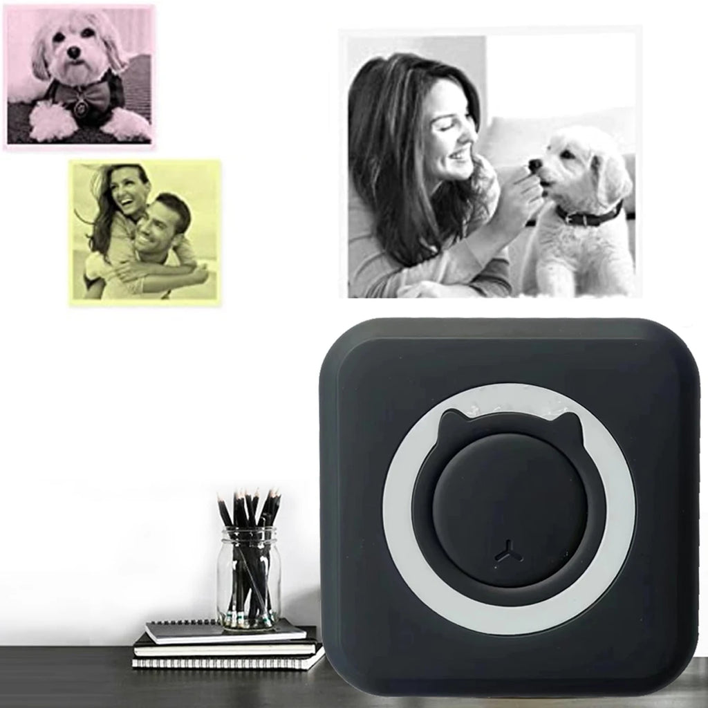 Mini Printer for IPhone and Android, Wireless Mini Photo Printer Label Printer, Portable BT Mini Thermal Printer Print Labels