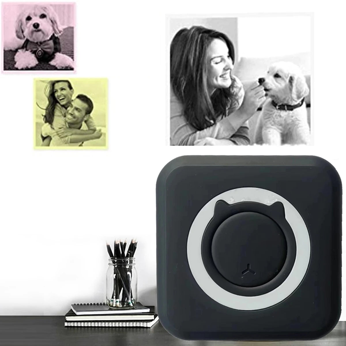 Mini Printer for IPhone and Android, Wireless Mini Photo Printer Label Printer, Portable BT Mini Thermal Printer Print Labels